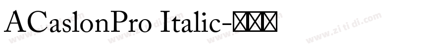 ACaslonPro Italic字体转换